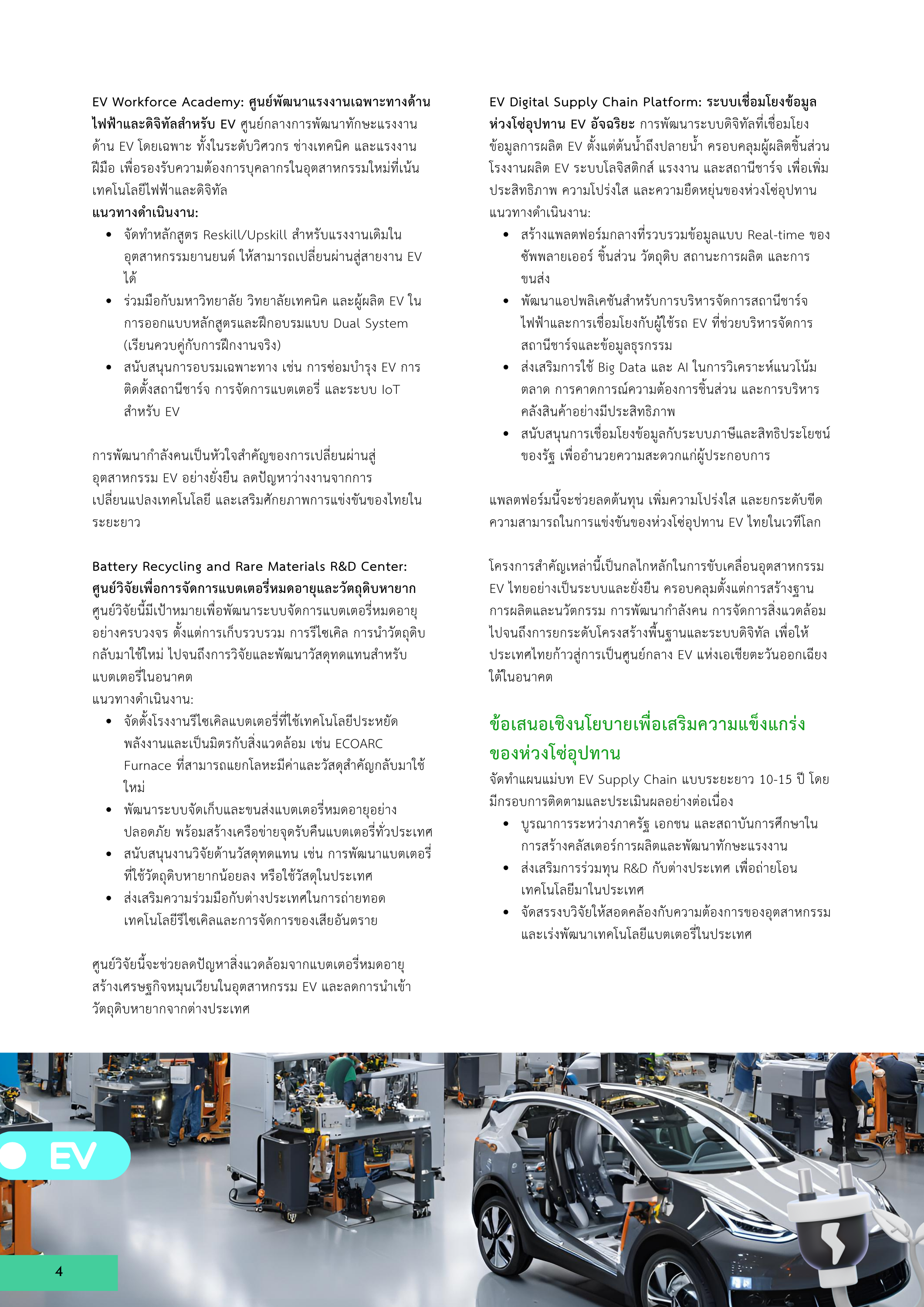 4-7 ความท้าทายและโอกาสของห่วงโซ่อุปทานในอุตสาหกรรมยานยนต์ไฟฟ้าในประเทศไทย (Challenges and Opportunities)